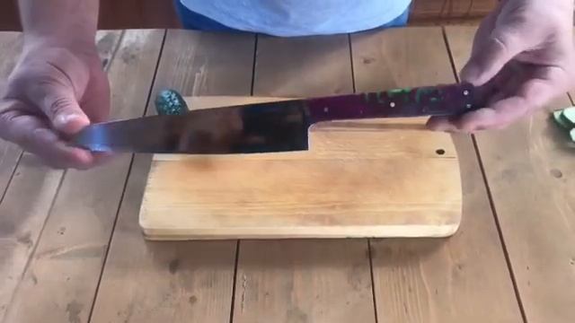 Нож кухонный Шеф-1 N690, рукоять акрил смотреть онлайн