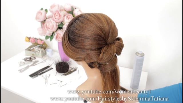 Cute Hairstyles For Medium&long Hair | Hair Inspiration | Bridal Hairstyle Tutorial | Messy Low Bun