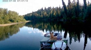 Каменистая река на болотоходе.