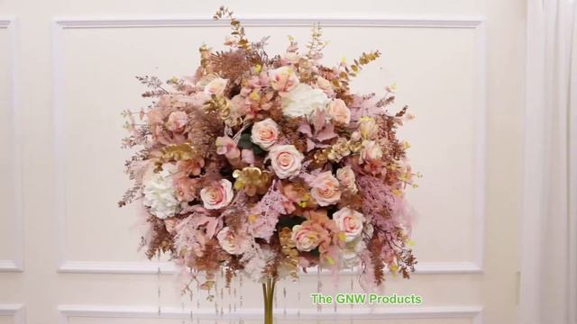 GNW B2-8 Romantic Miscanthus Pink Arrangement Wedding Decoration Artificial Hydrangea Flower Ball смотреть онлайн