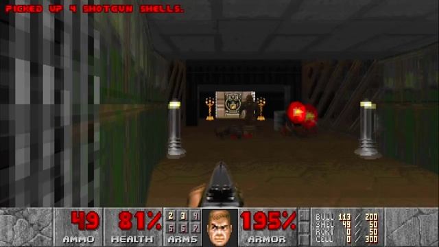 Doom 1 (1993) E1M1-Ангар (100% открытых секретных комнат ) сложность ультра-насилие смотреть онлайн
