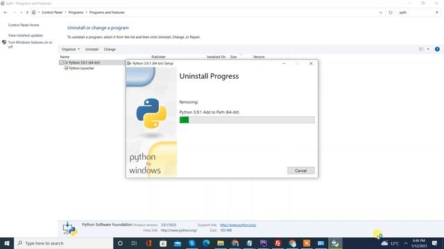How to uninstall Python 3.9.x from Windows 10 смотреть онлайн