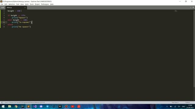 Python уроки #3 - Условные операторы и логические выражения смотреть онлайн
