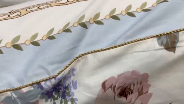 Комплект постельного белья KAZANOV A “Пальмира” (аква жемчуг) смотреть онлайн