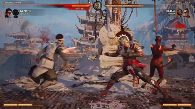 MK1 Kenshi 1% Comeback With Sub Zero Kameo Brutality Frost Bite смотреть онлайн