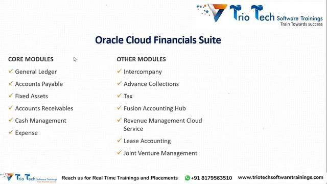 Oracle Fusion Financials Cloud Online Training Demo Class 1 by Chandhu | TrioTech смотреть онлайн