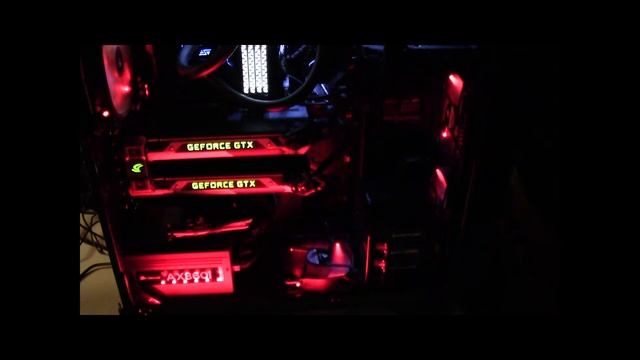 NVIDIA GTX-980 SLI LED Flashing Demo | LED Visualizer смотреть онлайн
