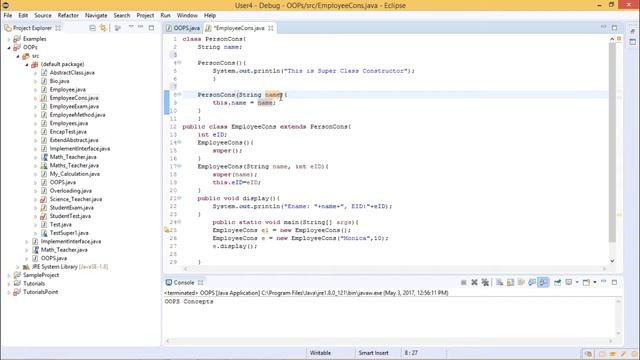 Java - Invoke Superclass Constructor смотреть онлайн