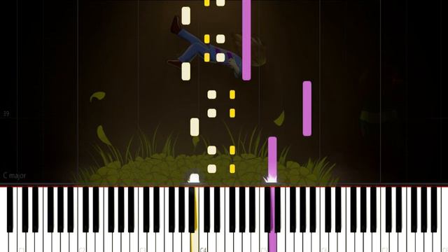 Undertale: Fallen Down ▶ Synthesia / Piano Tutorial смотреть онлайн
