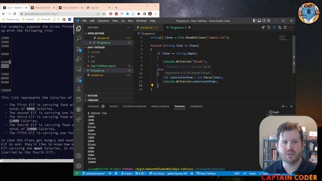 Advent of Code 2022 - Beginner's Guide- Day 1: Calorie Counter смотреть онлайн