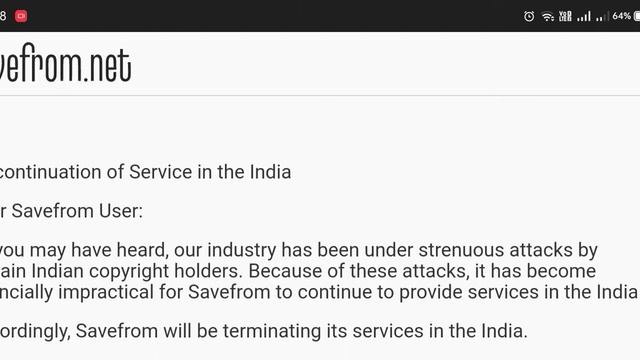 savefrom.net website is banned in India смотреть онлайн