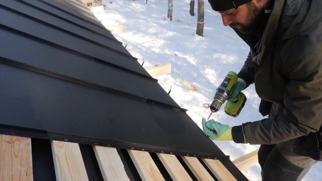 Монтаж клик фальца. Изоплат