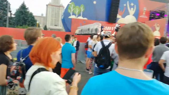Фан зона. Воробьевы горы. Перед матчем Россия-Египет!!! смотреть онлайн