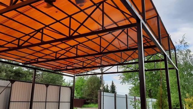 навес из поликарбоната односкатный смотреть онлайн