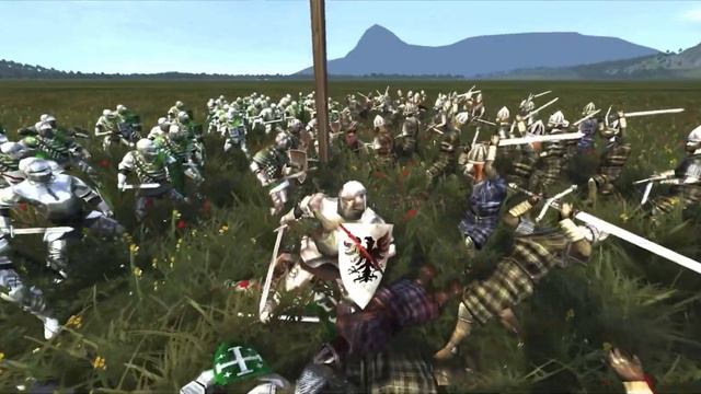 Medieval II: Total War 1vs1: Шотландская знать vs Пешие ланце спеццате смотреть онлайн