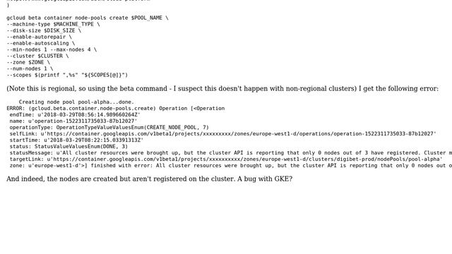 DevOps & SysAdmins: When creating a regional node pool with gcloud. The nodes do not register смотреть онлайн