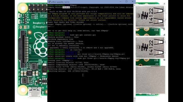 Raspberry Pi Headless Server Ep. 05: ffmpeg installation смотреть онлайн
