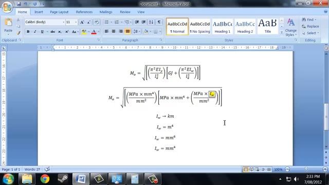 Units in equation editor. смотреть онлайн