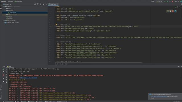 Подключаем шаблон на bootstrap к приложению на Flask смотреть онлайн