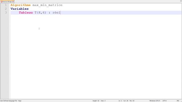 Exercice corrigé 58: Algorithme qui détermine les minimums et les maximums d'une matrice смотреть онлайн