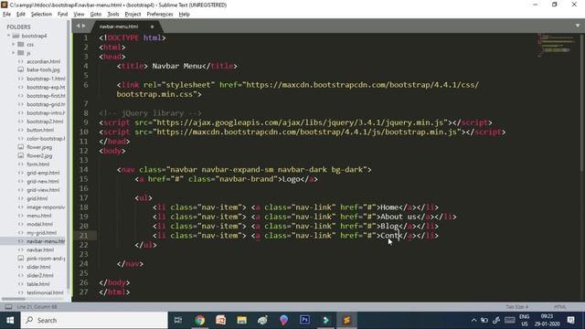 Responsive Menu | Navbar in Bootstrap 4 | Bootstrap Tutorial | Navbar Part -2 смотреть онлайн