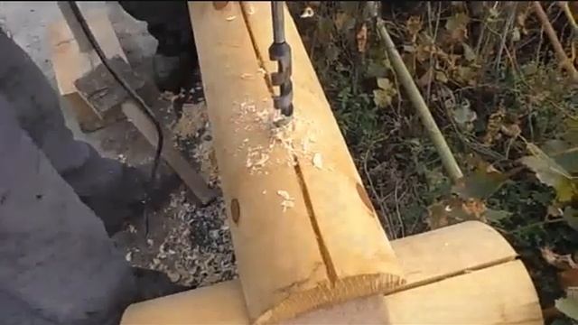 Крепление бревен нагелями смотреть онлайн