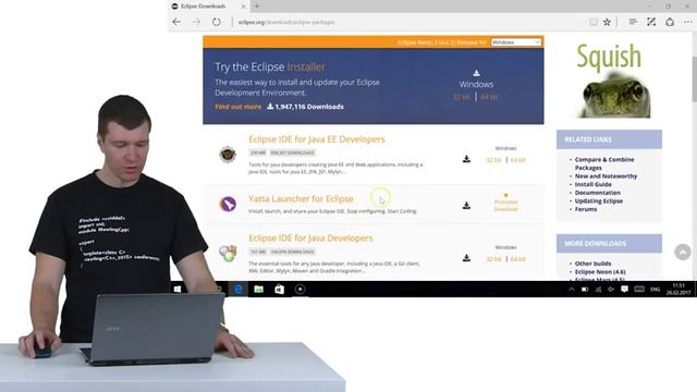 Установка Eclipse на Windows смотреть онлайн