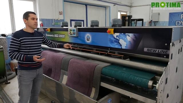 Поточный автомат для стирки и чистки ковров производства Protima Польша смотреть онлайн