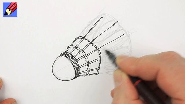 How to draw a shuttlecock real easy смотреть онлайн