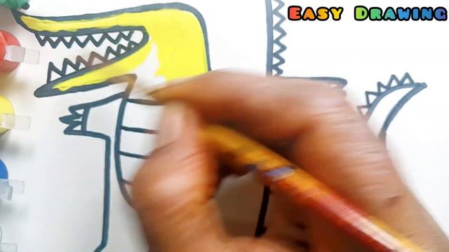 Drawing and Colouring of Crocodile | Water Animal Drawing смотреть онлайн