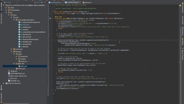 Google Glass Mirror API Java Quick Start смотреть онлайн