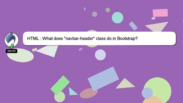 HTML : What does "navbar-header" class do in Bootstrap? смотреть онлайн