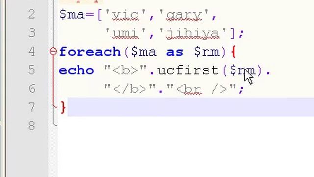 PHP foreach loop смотреть онлайн