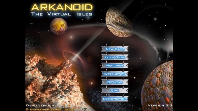 Menu Track 1, Gameplay Track 1 — Arkanoid - The Virtual Isles {Version 3.0 / 3.1, Demo version} (.. смотреть онлайн