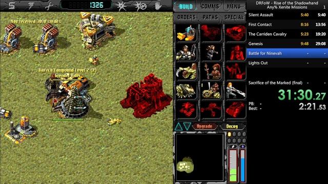 Dark Reign: Rise Of The Shadowhand - Xenite Campaign Speedrun - 1:02:52