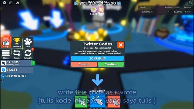 NEW UPDATE CODES [30K] ALL CODES! GALAXY SECRET PET! Clicker Simulator! ROBLOX | January 25, 2022 смотреть онлайн