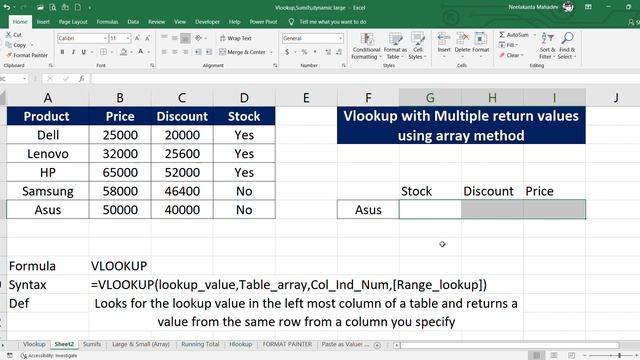 How to use VLOOKUP to return multiple values смотреть онлайн