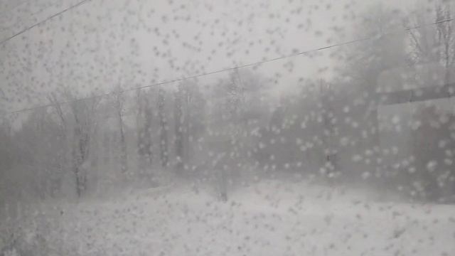 "Московскую область замело снегом!" О.п. Трофимово из окна поезда 391 Челябинск - Москва смотреть онлайн