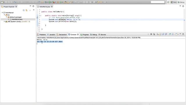 Thinking in Java #2 - Eclipse/Hello World/Date смотреть онлайн