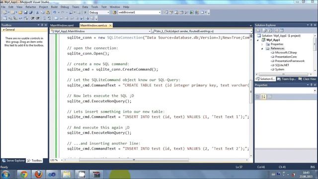C# WPF Tutorial 4- SQLite database connection with WPF C# PART- 2/2 смотреть онлайн