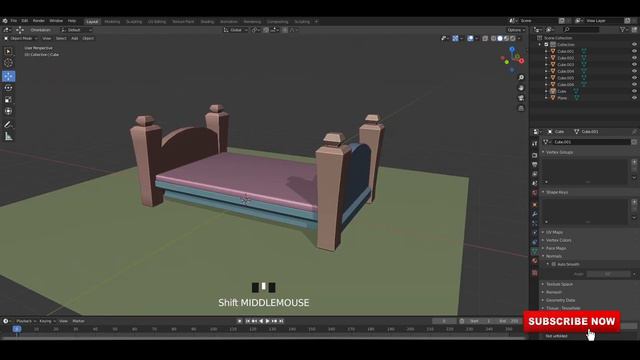 Blender 2.81 - Low Poly Modeling | Stylized BED смотреть онлайн