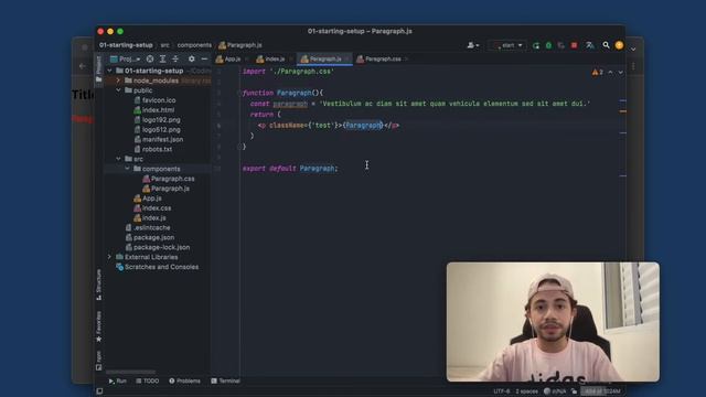 React: JSX and styling rules and PROPS смотреть онлайн