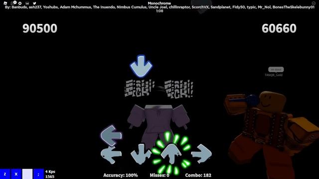 I PRETENDED TO BE GOLD! Monochrome 100% FC | Friday Night Bloxxin' ROBLOX смотреть онлайн
