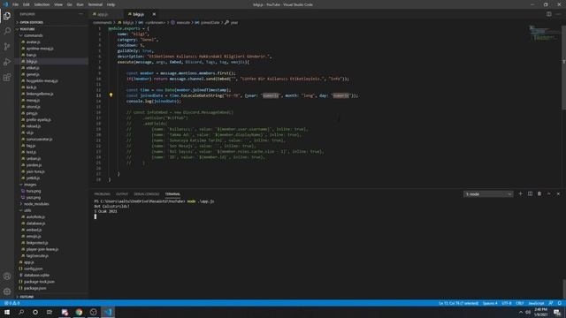 Sıfırdan Discord.JS V12 | Bilgi Sistemi #33 (2021) смотреть онлайн