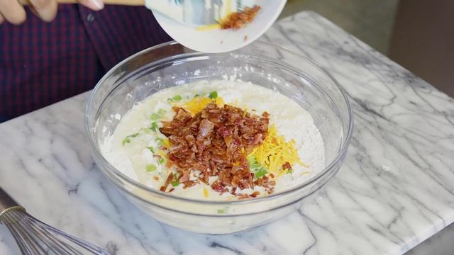 Bacon And Cheese Waffles - Cheddar Bacon Savory Waffles