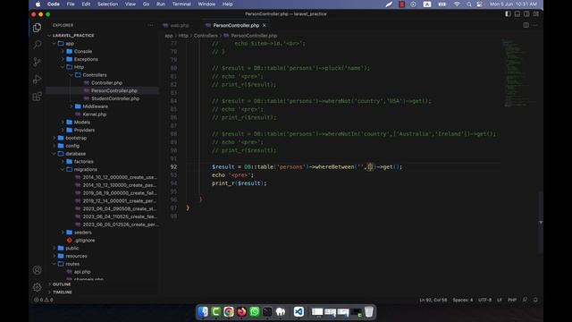 Laravel 10 Fundamental [Part 95] - Query Builder - whereBetween() & whereNotBetween() смотреть онлайн