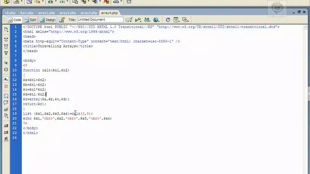 php 04 06 unravelling arrays by list смотреть онлайн