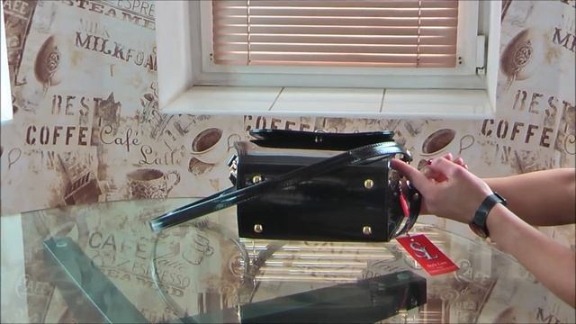 Сумка лаковая черная - модель:1368nbl от Стиль Лайн смотреть онлайн