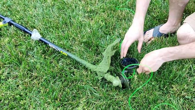 Replace String on Brushless Weed eater Lithium-Ion Cordless Battery String Trimmer - 4.0 Ah смотреть онлайн
