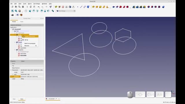 FreeCAD - Move a Sketch Part 2 ( The better way ) смотреть онлайн